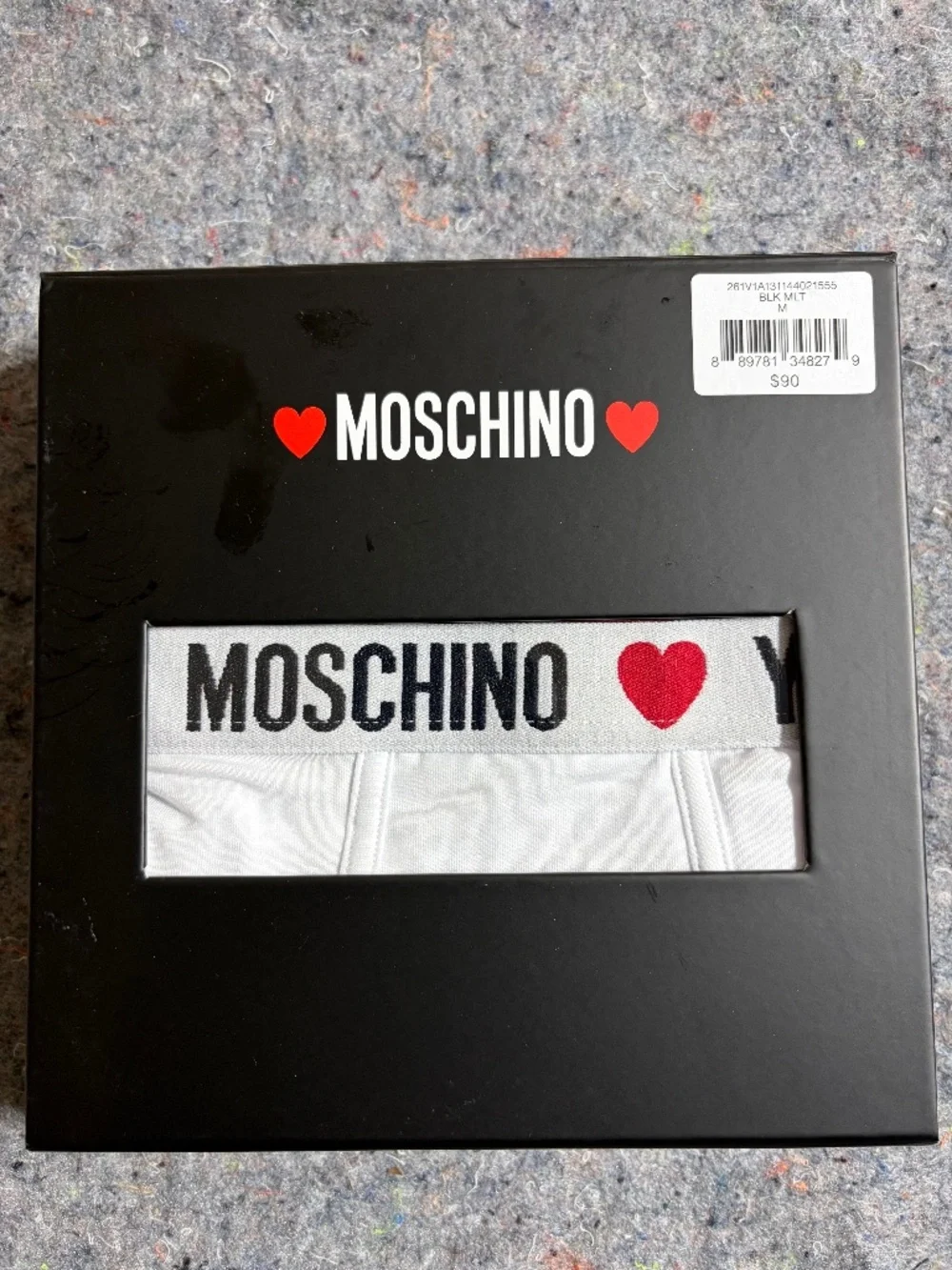 Moschino My Valentine Trunk Brief 2-Pack — Size M, New in Box